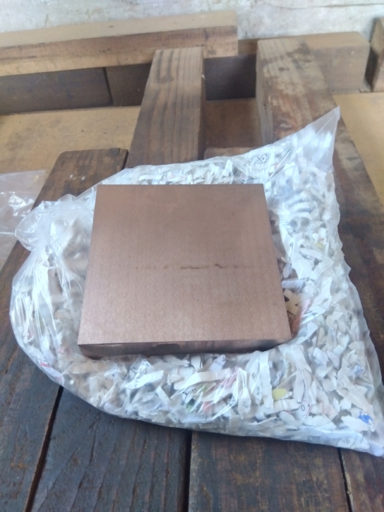 銅タングステン板　裏